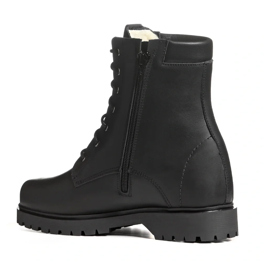 Anfibio Kiara Leather Wool-Lined Winter Boots Size 9 - Picture 2 of 12
